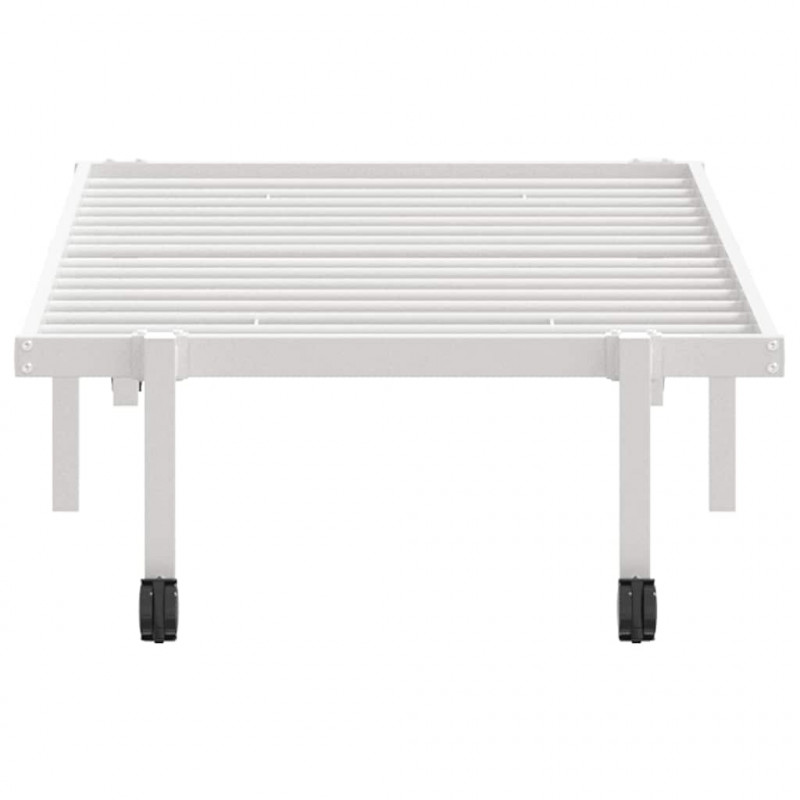 Rama łóżka bez materaca składana biała 75x190 cm stalowa