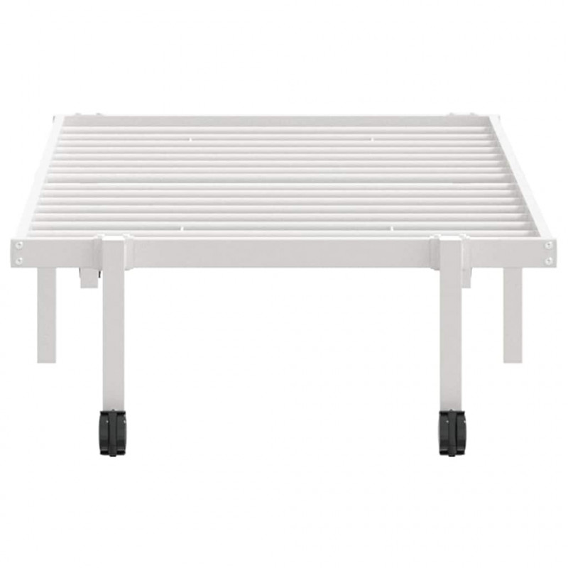 Rama łóżka bez materaca składana biała 80x200 cm stalowa