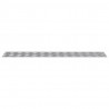Stopień Prostokątny 2 pcs Srebrny 100 x 20 cm Aluminium