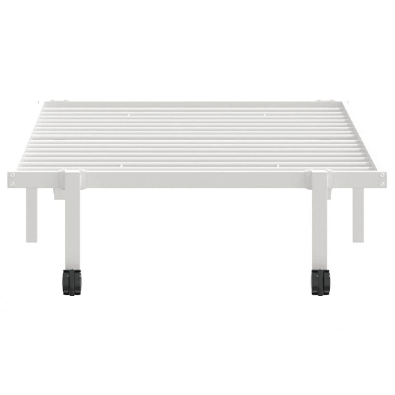 Rama łóżka bez materaca składana biała 90x200 cm stalowa
