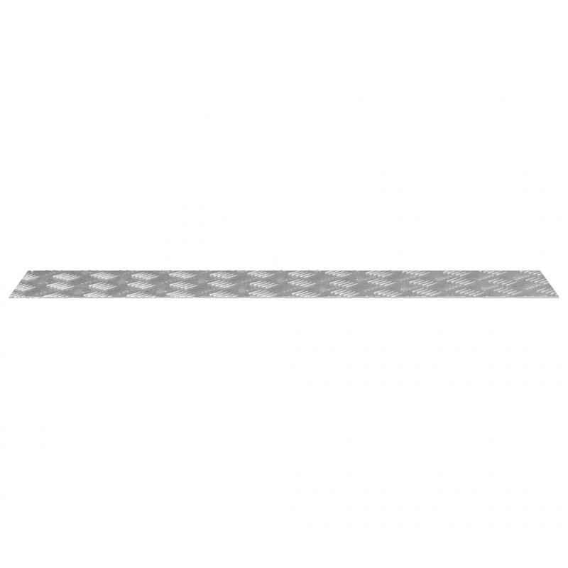Stopień Prostokątny 4 pcs Srebrny 100 x 20 cm Aluminium