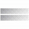 Stopień Prostokątny 2 pcs Srebrny 100 x 20 cm Aluminium