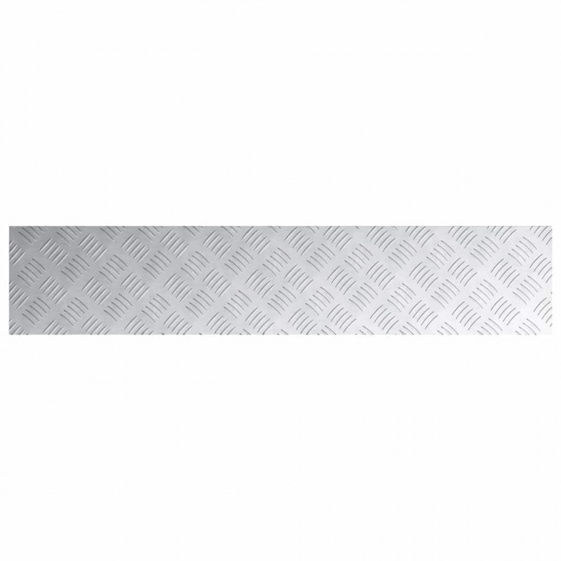 Stopień Prostokątny 2 pcs Srebrny 100 x 20 cm Aluminium