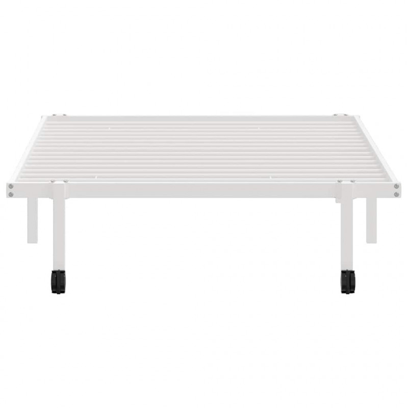 Rama łóżka bez materaca składana biała 100x200 cm stalowa