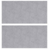 Stopień Prostokątny 2 pcs Srebrny 50 x 25 cm Aluminium