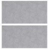Stopień Prostokątny 2 pcs Srebrny 50 x 25 cm Aluminium