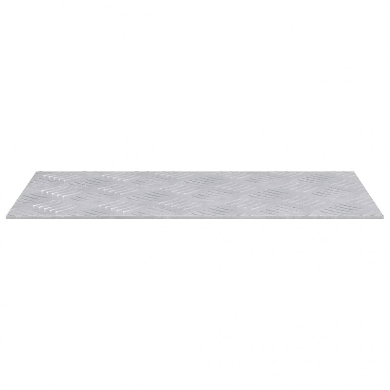Stopień Prostokątny 2 pcs Srebrny 50 x 25 cm Aluminium