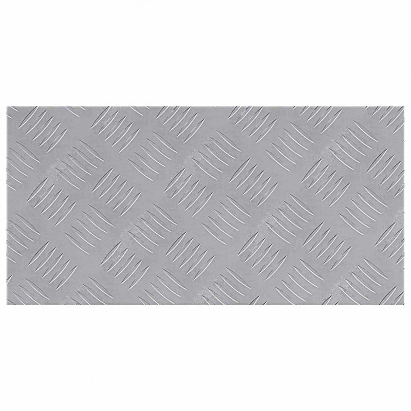 Stopień Prostokątny 2 pcs Srebrny 50 x 25 cm Aluminium