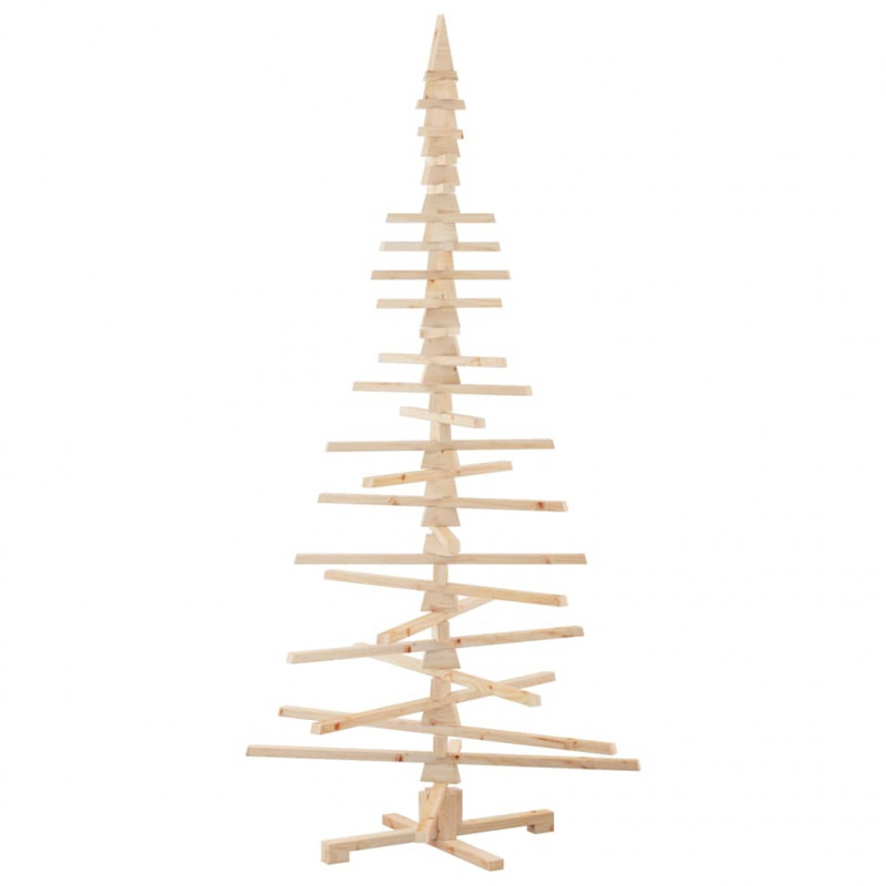 Drewniana choinka do udekorowania, 210 cm, lite drewno sosnowe