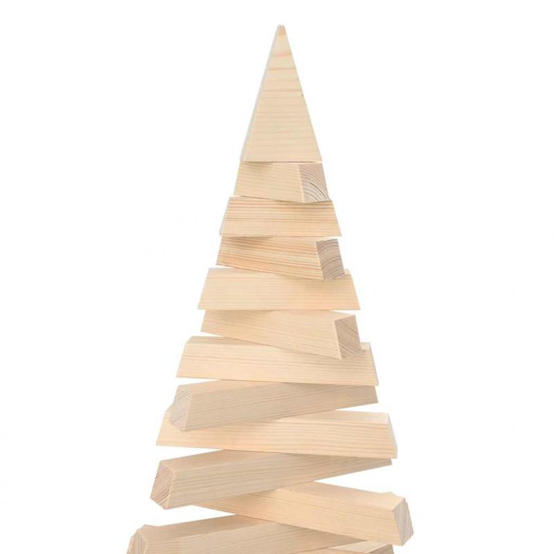 Drewniana choinka do udekorowania, 210 cm, lite drewno sosnowe
