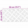 Stopień Prostokątny 2 pcs Srebrny 50 x 25 cm Aluminium