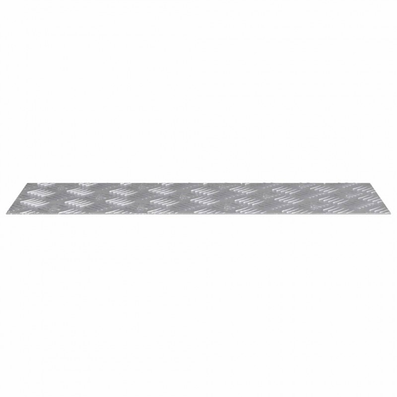 Stopień Prostokątny 2 pcs Srebrny 75 x 25 cm Aluminium