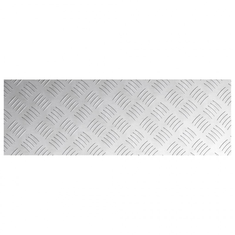 Stopień Prostokątny 2 pcs Srebrny 75 x 25 cm Aluminium