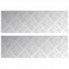 Stopień Prostokątny 2 pcs Srebrny 75 x 25 cm Aluminium