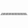 Stopień Prostokątny 2 pcs Srebrny 75 x 25 cm Aluminium
