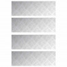 Stopień Prostokątny 4 pcs Srebrny 75 x 25 cm Aluminium