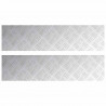 Stopień Prostokątny 2 pcs Srebrny 100 x 25 cm Aluminium