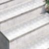 Stopień Prostokątny 2 pcs Srebrny 100 x 25 cm Aluminium