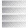 Stopień Prostokątny 4 pcs Srebrny 100 x 25 cm Aluminium