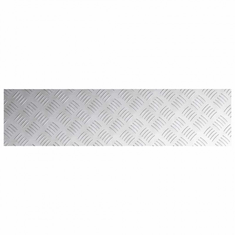 Stopień Prostokątny 4 pcs Srebrny 100 x 25 cm Aluminium