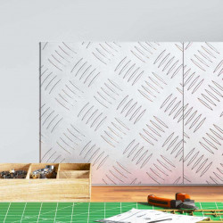 Stopień Kwadrat 2 pcs Srebrny 30 x 30 cm Aluminium