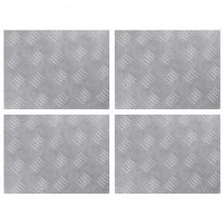 Stopień Prostokątny 4 pcs Srebrny 40 x 30 cm Aluminium