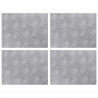 Stopień Prostokątny 4 pcs Srebrny 40 x 30 cm Aluminium