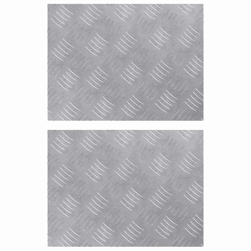 Stopień Prostokątny 2 pcs Srebrny 40 x 30 cm Aluminium
