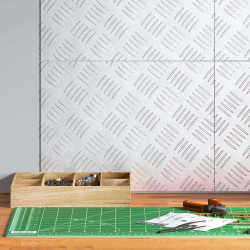 Stopień Prostokątny 4 pcs Srebrny 40 x 30 cm Aluminium