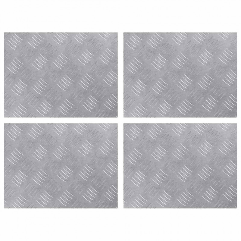 Stopień Prostokątny 4 pcs Srebrny 40 x 30 cm Aluminium
