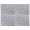 Stopień Prostokątny 4 pcs Srebrny 40 x 30 cm Aluminium