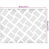 Stopień Prostokątny 4 pcs Srebrny 40 x 30 cm Aluminium