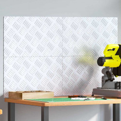 Stopień Prostokątny 4 pcs Srebrny 50 x 30 cm Aluminium