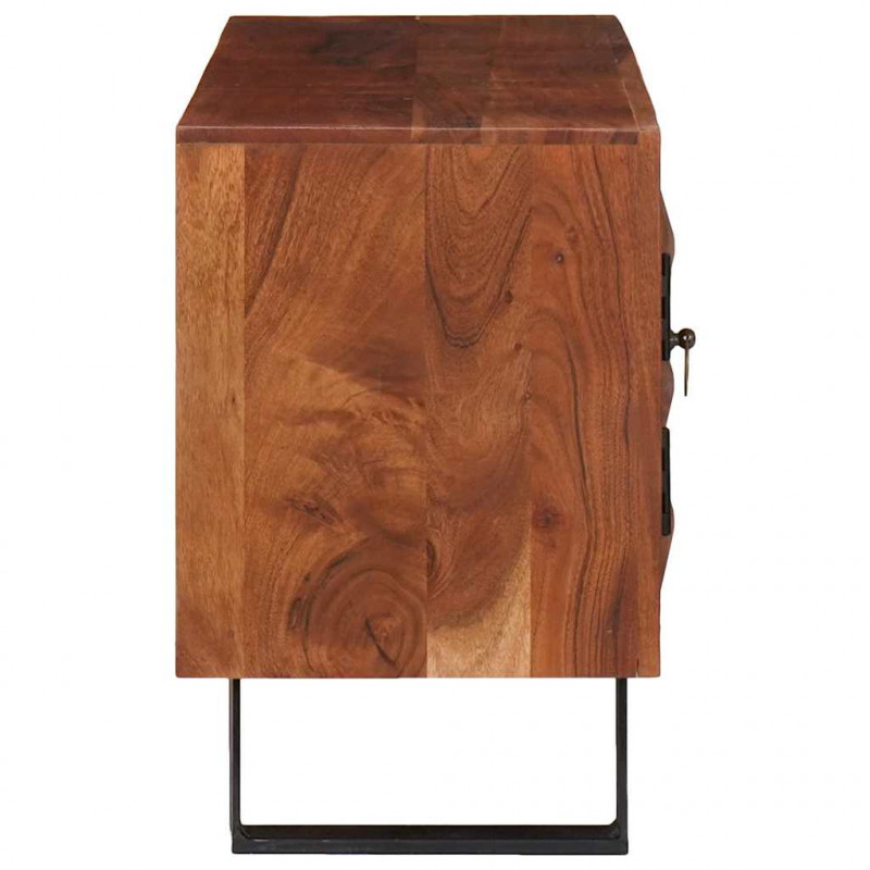 Szafka pod telewizor z półką miodowy brąz 112 x 30 x 48 cm