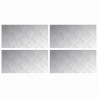 Stopień Prostokątny 4 pcs Srebrny 60 x 30 cm Aluminium