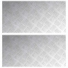 Stopień Prostokątny 2 pcs Srebrny 60 x 30 cm Aluminium