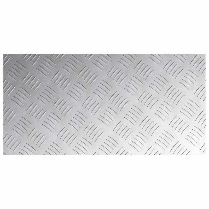 Stopień Prostokątny 2 pcs Srebrny 60 x 30 cm Aluminium