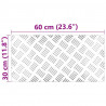 Stopień Prostokątny 4 pcs Srebrny 60 x 30 cm Aluminium