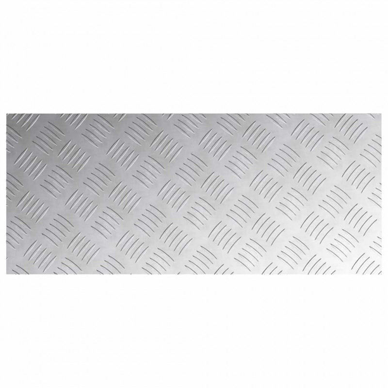 Stopień Prostokątny 2 pcs Srebrny 70 x 30 cm Aluminium