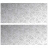 Stopień Prostokątny 2 pcs Srebrny 70 x 30 cm Aluminium