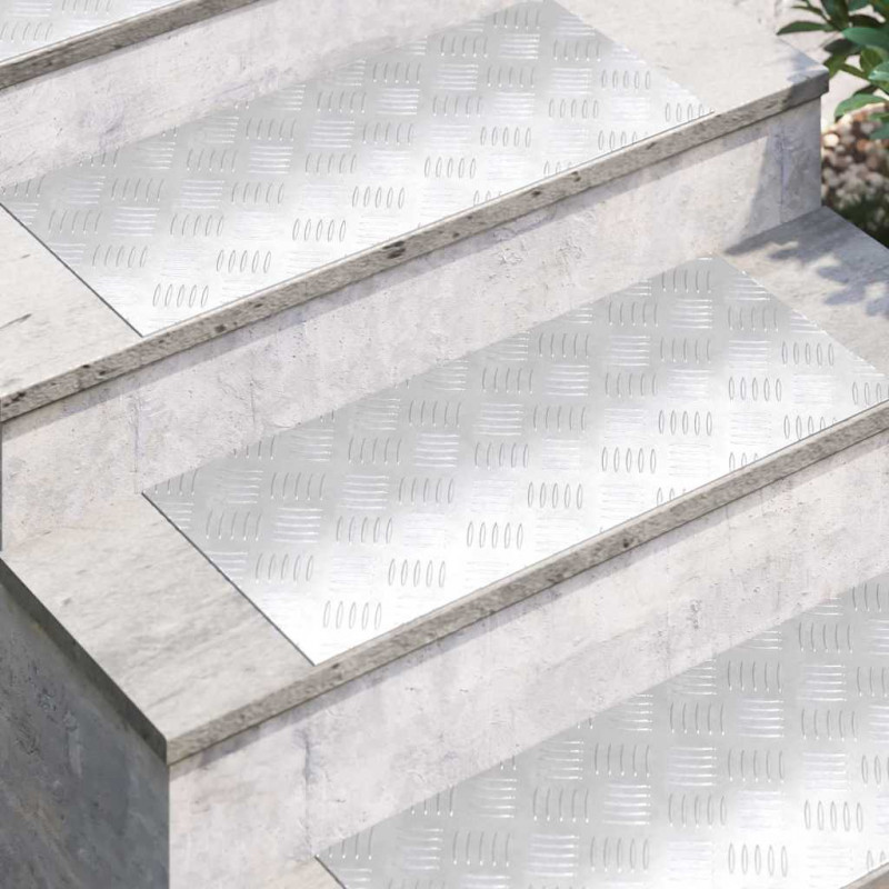 Stopień Prostokątny 2 pcs Srebrny 70 x 30 cm Aluminium