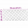 Stopień Prostokątny 2 pcs Srebrny 70 x 30 cm Aluminium
