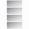Stopień Prostokątny 4 pcs Srebrny 70 x 30 cm Aluminium