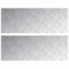 Stopień Prostokątny 2 pcs Srebrny 80 x 30 cm Aluminium