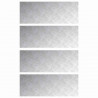 Stopień Prostokątny 4 pcs Srebrny 80 x 30 cm Aluminium