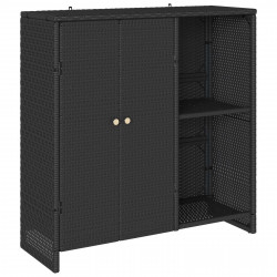 Szafka do przechowywania Czarny 100 x 36 x 102 cm rattan