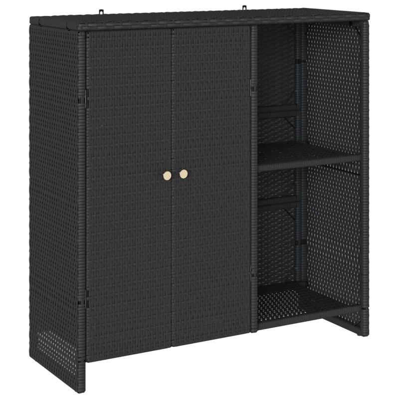 Szafka do przechowywania Czarny 100 x 36 x 102 cm rattan