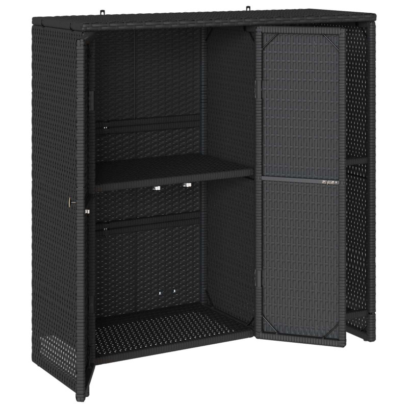 Szafka do przechowywania Czarny 100 x 36 x 102 cm rattan