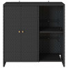 Szafka do przechowywania Czarny 100 x 36 x 102 cm rattan
