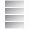 Stopień Prostokątny 4 pcs Srebrny 90 x 30 cm Aluminium